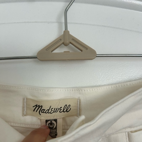 Madewell Emmett Wide Leg White Cream Wide-Leg Pants size 26 - Picture 6 of 9
